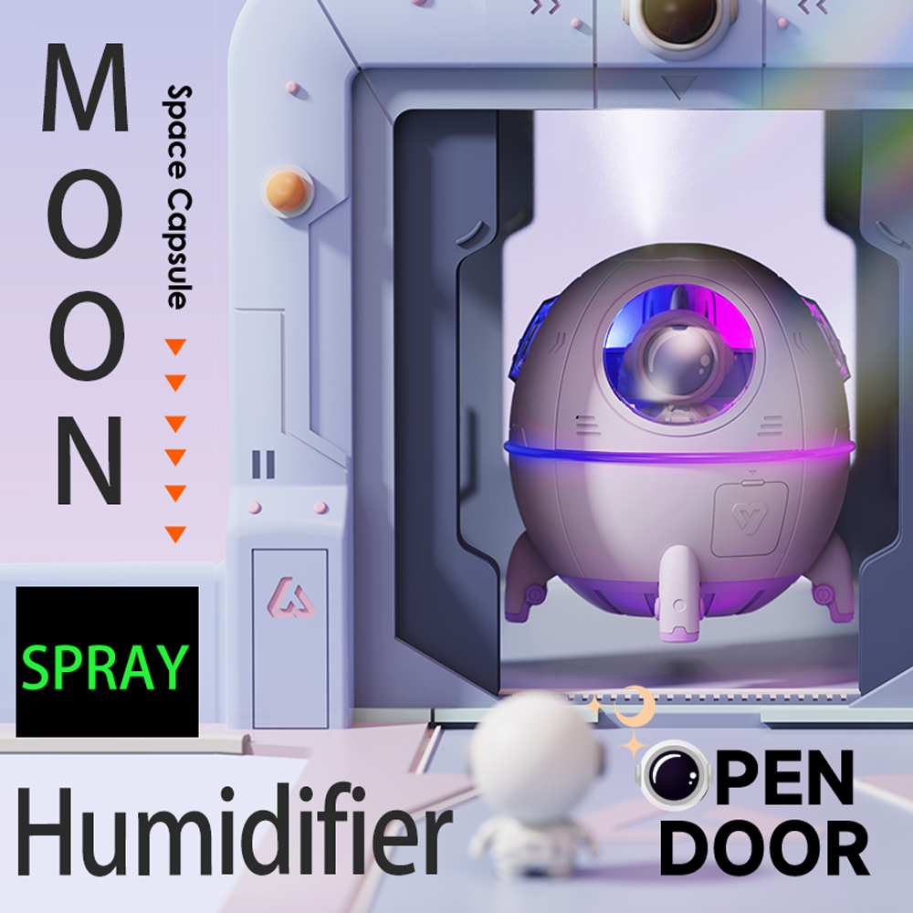 Car Air Humidifier Astronaut 220ml Electric Ultrasonic Aroma Essential Diffuser Colorful LED Light USB Mist Sprayer Gifts