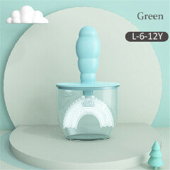 Baby Toothbrush Children Teeth Oral Care Cleaning Brush Convenient Kid Silicone Newborn U-Shaped Teethbrush with Dust Cover