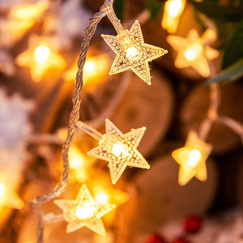 1.5m Star String Lights LED Fairy Light Christmas Party Wedding Home Outdoor Patio Decoration Twinkle Lamps