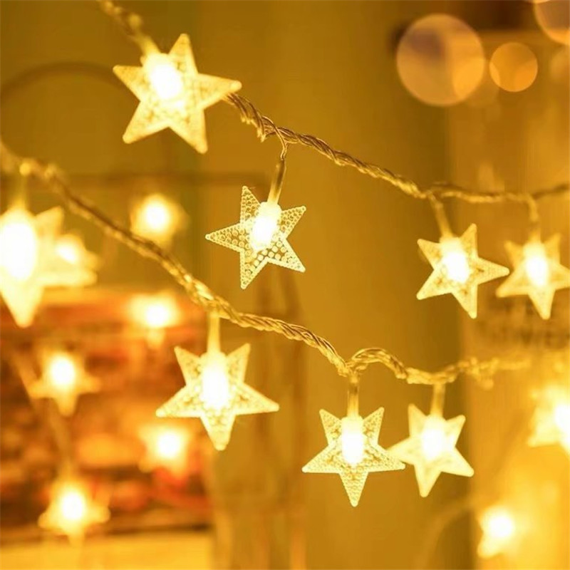 1.5m Star String Lights LED Fairy Light Christmas Party Wedding Home Outdoor Patio Decoration Twinkle Lamps