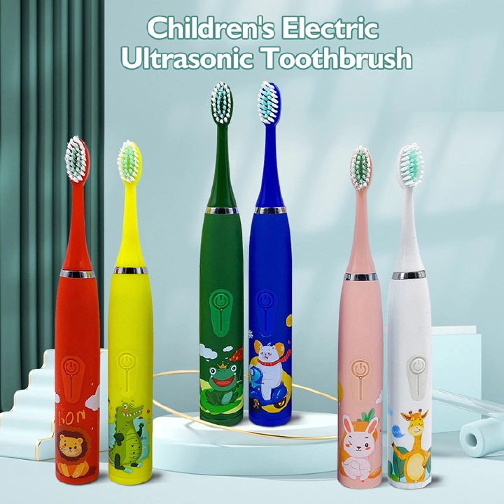 Children Sonic Electric Toothbrush Cartoon Kids With Replace The Toothbrush Head Ultrasonic Electric Toothbrush Sonic Brush Head