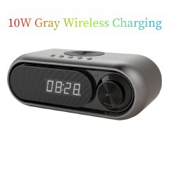 Multi-function wireless speaker, Bluetooth, charging clock, alarm clock, FM radio, TF, wireless charger