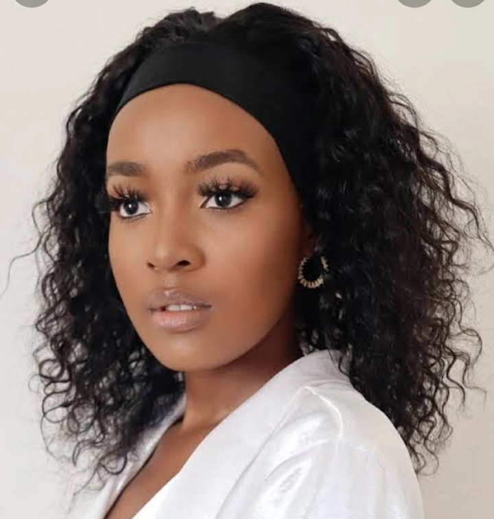 Tinted Brown Long Wavy Headband Wig