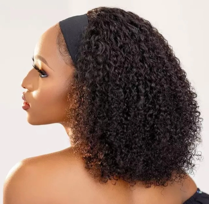 Kinky Curly Headband Wig + Free Headband