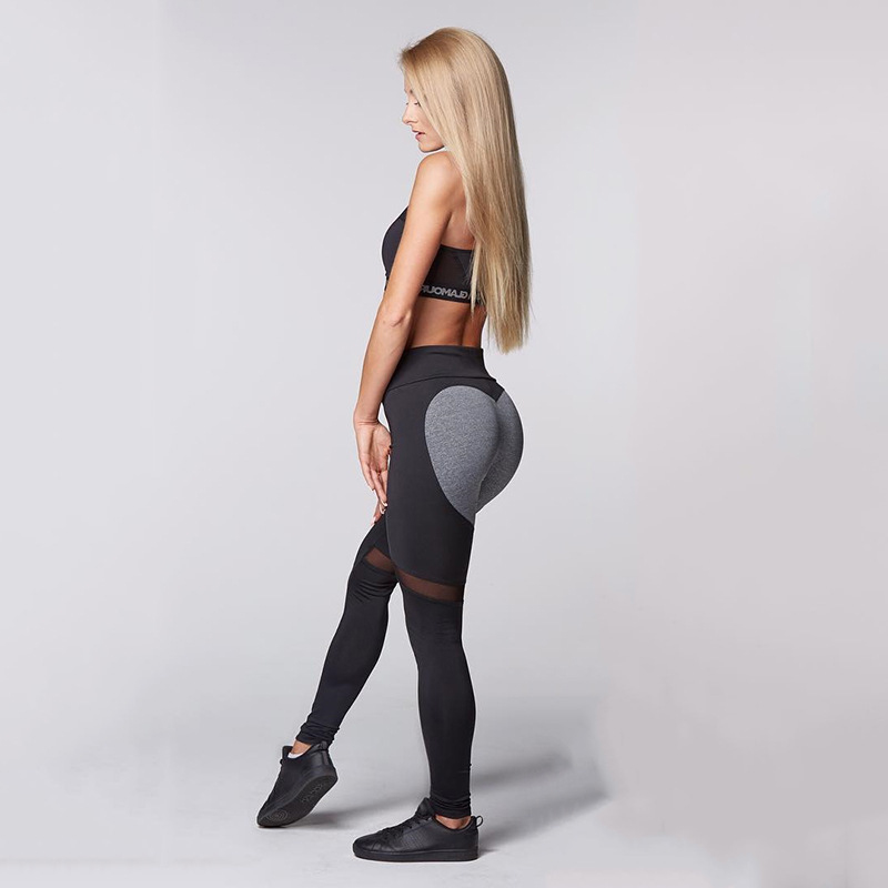 Summer New Yoga Pants Heart-shaped Leggings Sports Gym Yoga Leggings Sport Fitness Running Pants
