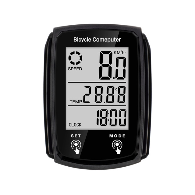 Bicycle Luminous Stopwatch  Road mountain Bike Touch Screen Speedometer CNC  Bicycle Wired English Version Luminous Odometer