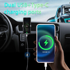 200W Car Charger Fast Charging Type C PD USB Car Cigarett Lighter Adapter Multiple Socket Charger