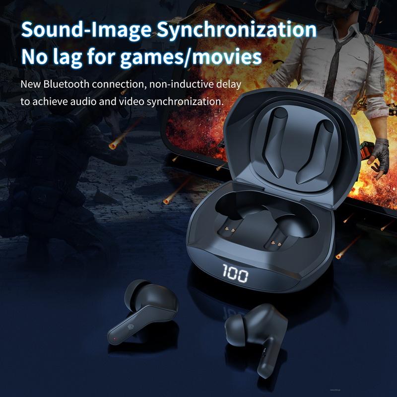 T33 Bluetooth Gaming Gaming Chicken Noise-cancelling TWS Digital Display In-ear Wireless Headphones