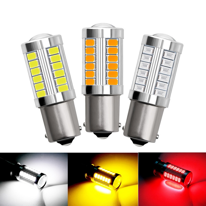 2pcs 1156 BA15S P21W P21/5W BAY15D BAU15S PY21W LED Car Tail Bulb Brake Lights Reverse Lamp Daytime Running Signal Light