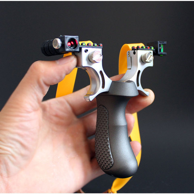 High-power Laser Aiming Slingshot Outdoor Sports Hunting Shooting Catapult Competition Practice Using High Precision Solid