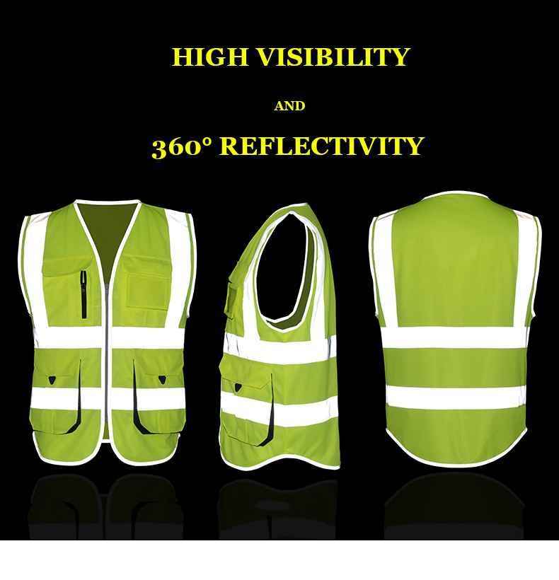 Bicycle Motorcycle Safety Vest Motorcycle Protective Vest High Visibility Reflective Vest Stripes for Night Workwear