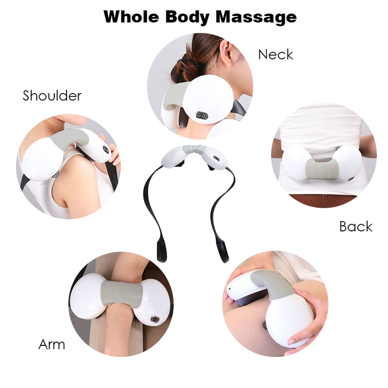 neck electric body massager salud shiatsu relaxation massage massageador portatil cervical pain health care body Custom logo