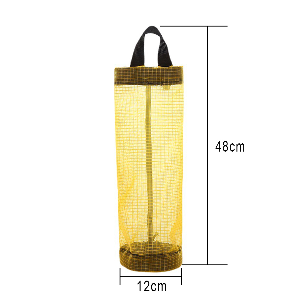 Grocery Bag Holder Wall Mount Plastic Bag Holder Dispenser Hanging Storage Trash Garbage Bag Kitchen Home Garbage Organizer