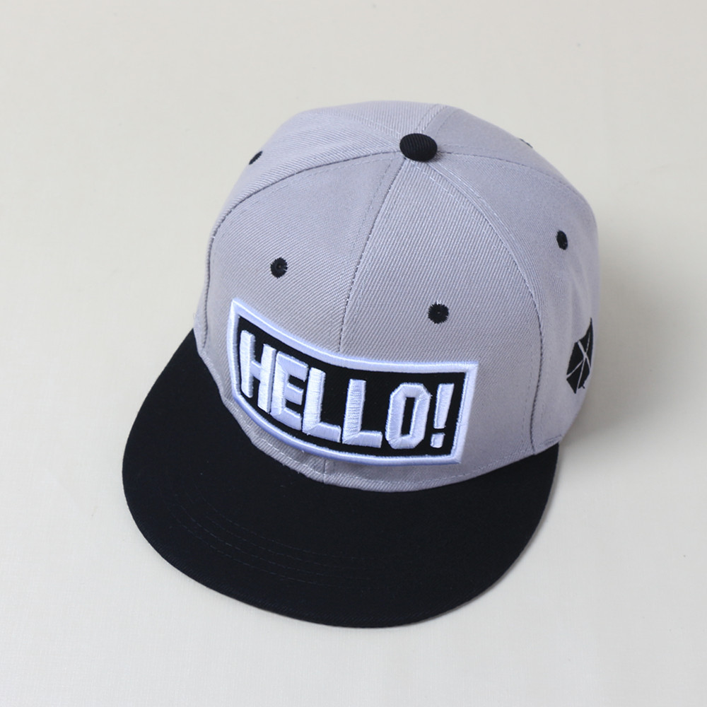 New hip hop baseball cap unisex HELLO letter embroidery snapback cap wild cotton hat four seasons universal outdoor sun hat