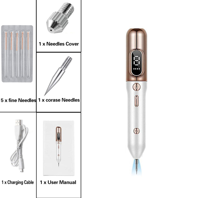 Professional Laser Picosecond Pen Blue&Red Tattoo Remover Laser Pen Freckle Acne Cleaner Mole Dark Spot Pigment Removal Machine