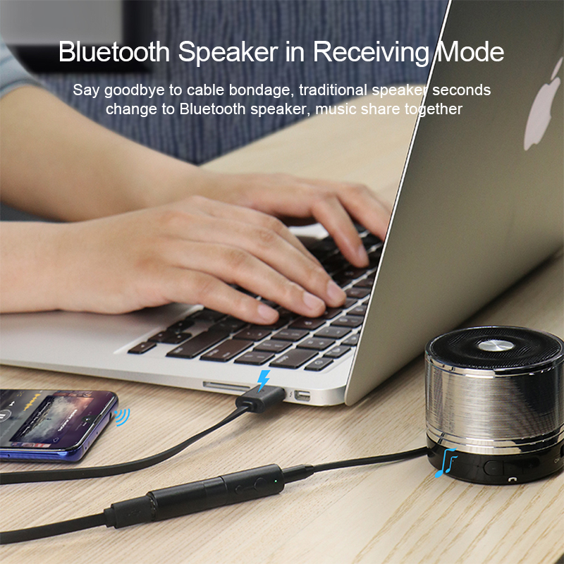 Speaker Systems Bluetooth 5.0 2-in-1 3.5mm Jack Audio Aptx Wireless Adapter AUX for TV Headphones PC Car