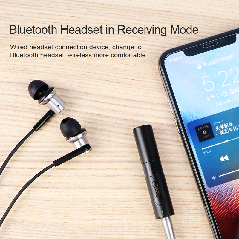 Speaker Systems Bluetooth 5.0 2-in-1 3.5mm Jack Audio Aptx Wireless Adapter AUX for TV Headphones PC Car