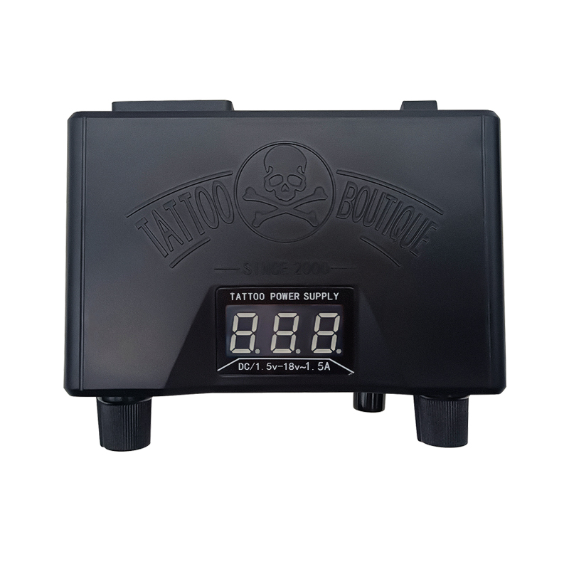 1Pcs New Black Double Dual LED 3 Digital Display Tattoo Power Supply For Tattoo Machine permanent makeup power supply tattoo