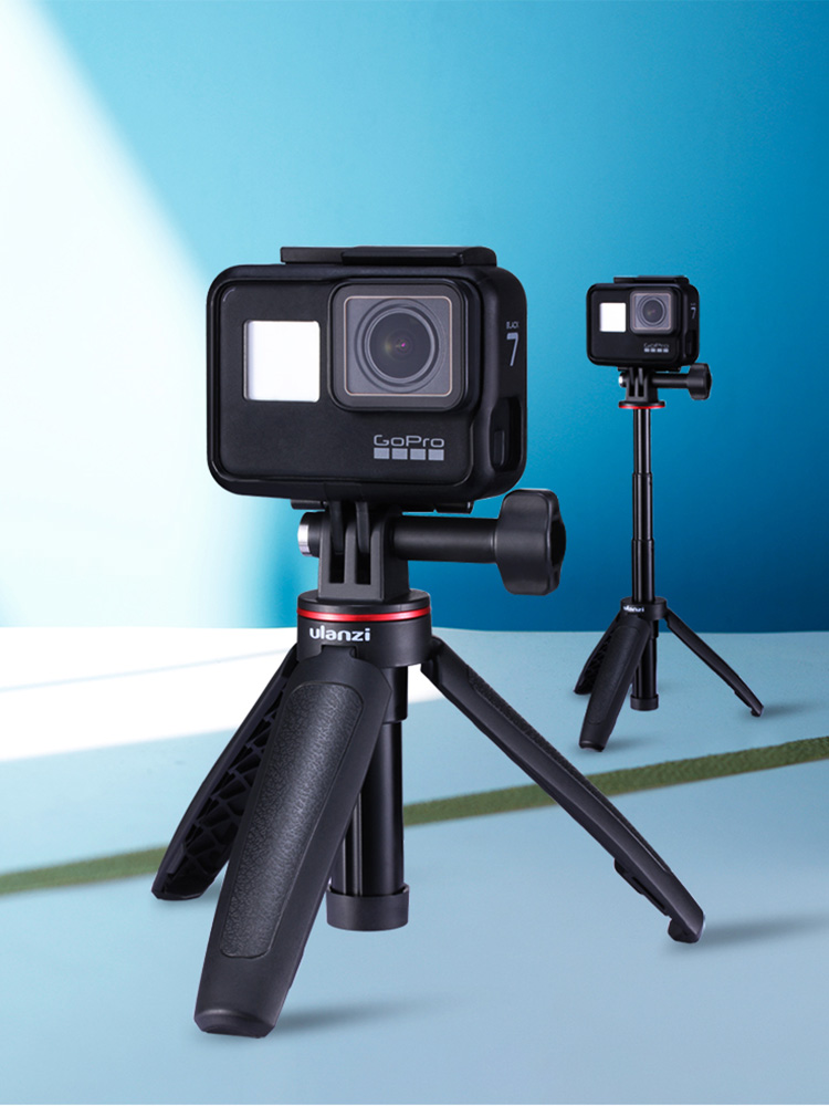 MT-09 Extend Gopro Vlog Tripod Mini Portable Tripod for Gopro Hero 10 9 8 7 6 5 Black Session Osmo Action insta360 Camera