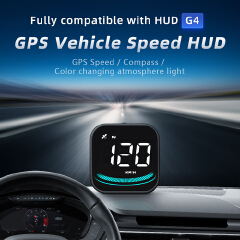 G4 Auto HUD GPS Head Up Display Car Projector Speedometer With Compass Security Alarm Car Electronic Accessories