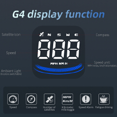 G4 Auto HUD GPS Head Up Display Car Projector Speedometer With Compass Security Alarm Car Electronic Accessories