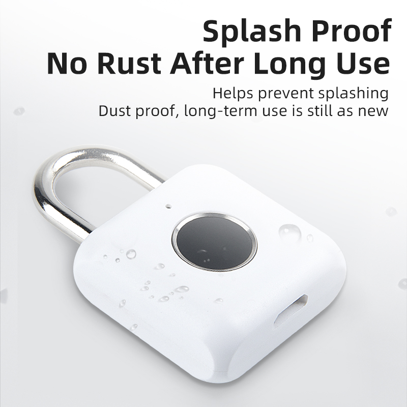 Smart  Lock Fingerprint Padlock Quick Unlock Keyless USB Rechargeable Door USB Keyless Fingerprint lock For Luggage Case