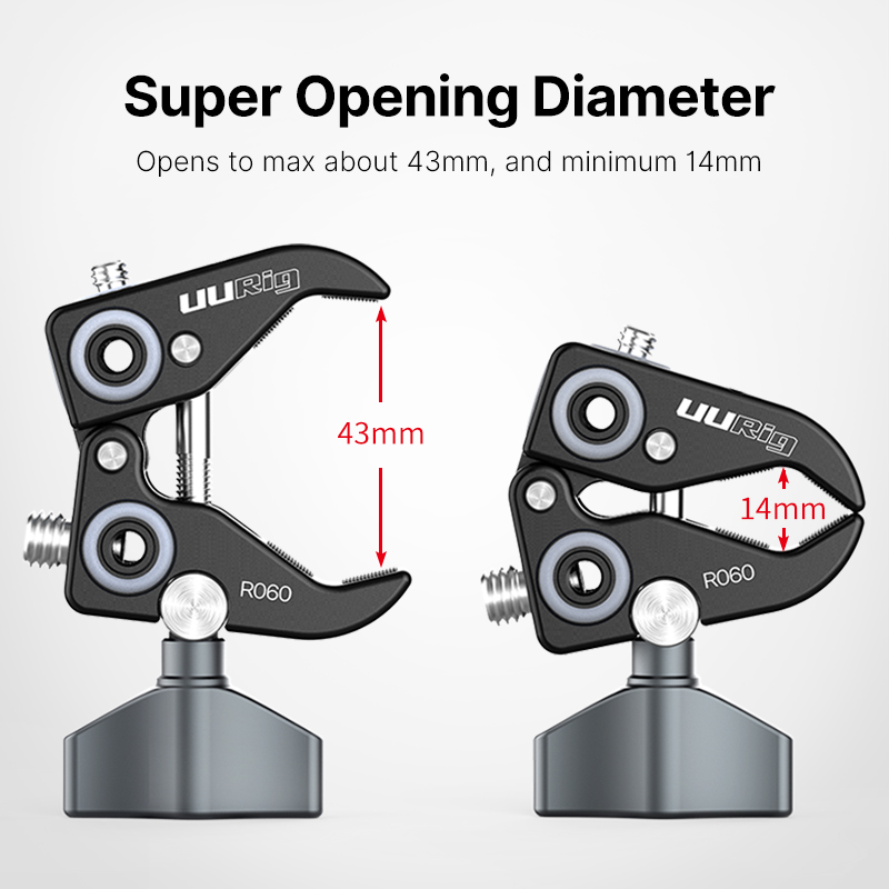 R060 Pea Pods Super Clamp Crab Pliers Clip for DSLR Rig Cameras Gimbal Magic Arm Umbrellas Cross Bars