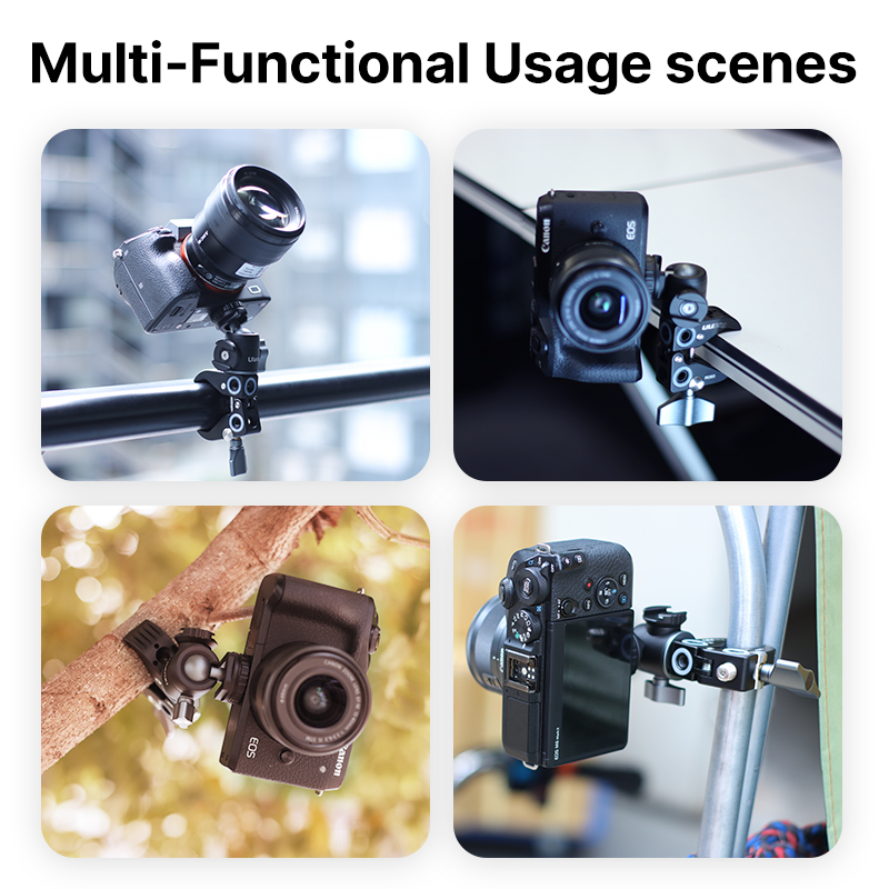 R060 Pea Pods Super Clamp Crab Pliers Clip for DSLR Rig Cameras Gimbal Magic Arm Umbrellas Cross Bars