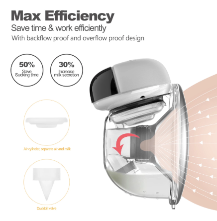 Electric Breast Pump Hand Free Wearable Breast Cup  Portable Breast Feeding Milk Collector USB Rechargeable LED Display Screen