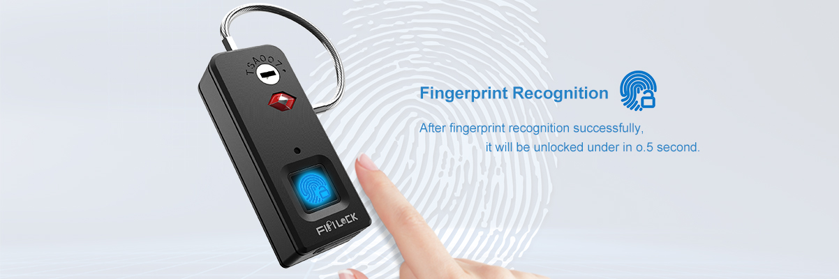 Portable Mini Smart Fingerprint Padlock Thumbprint Door Lock Security Anti-Theft Lock Suitable For Wardrobe Cabinet Travel Box