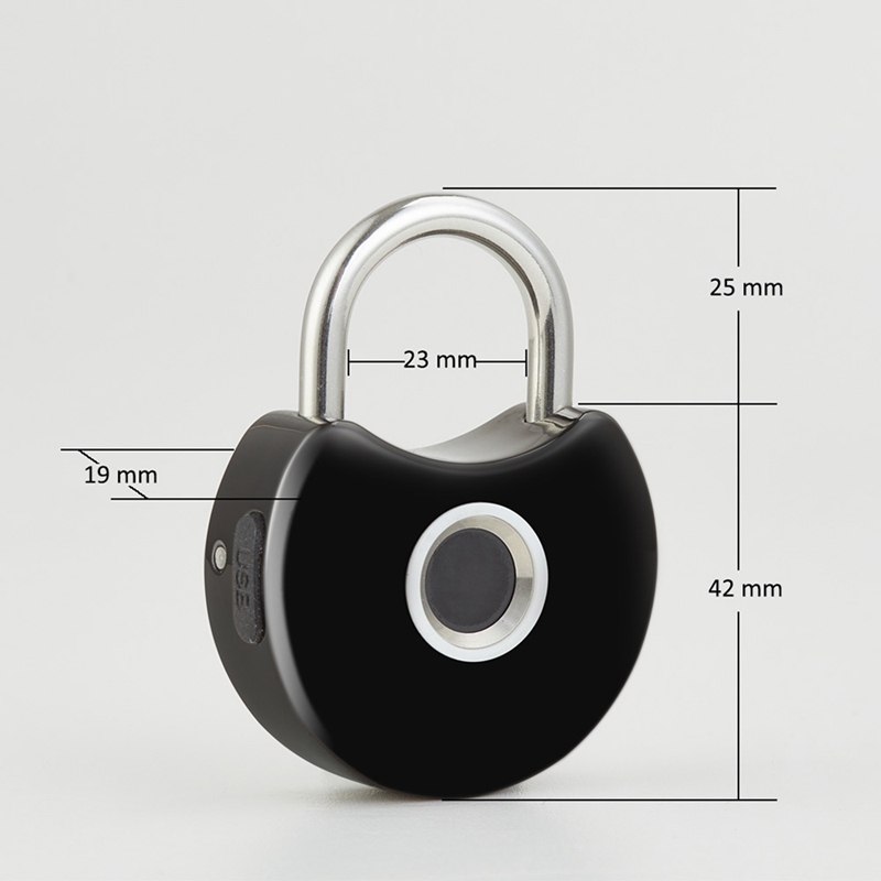 Waterproof Smart Padlock Tuya Bluetooth Mini Portable Biometric Fingerprint Padlock With USB Keys Anti-theft Cabinet Door Lock