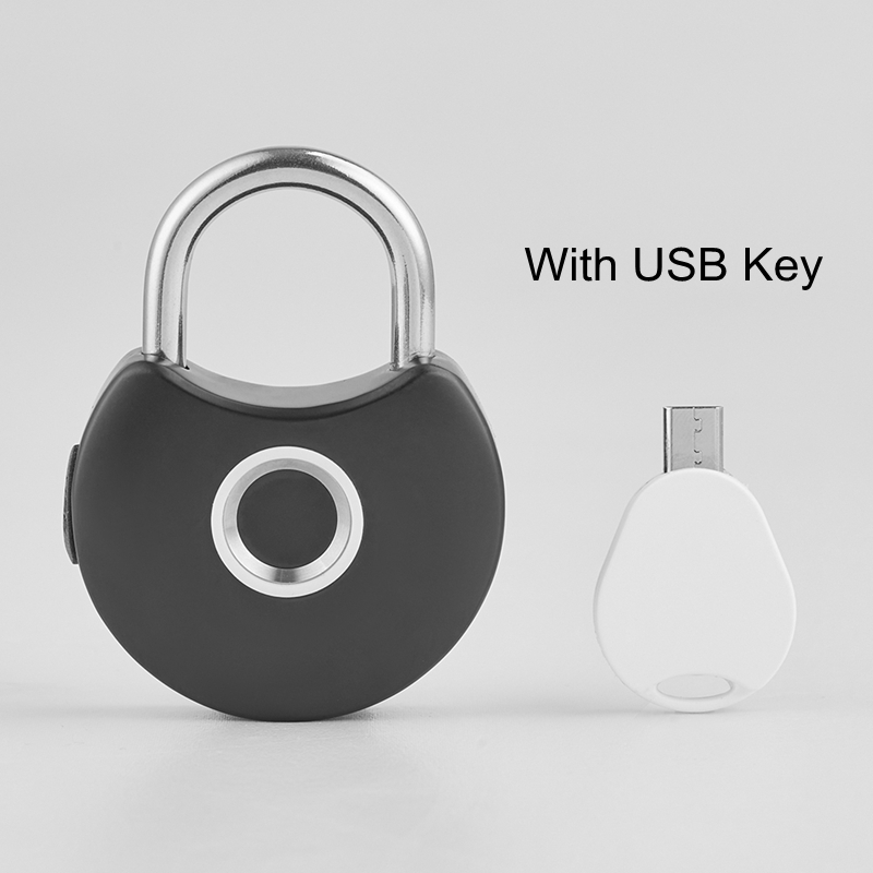 Waterproof Smart Padlock Tuya Bluetooth Mini Portable Biometric Fingerprint Padlock With USB Keys Anti-theft Cabinet Door Lock