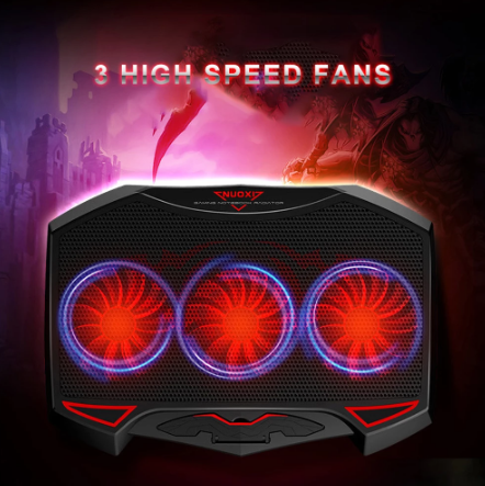 Laptop Air-cooled Three Fans LED Lighting Adjustable Angle USB Laptop Cooler Fan Cooling Stand Bracket Base