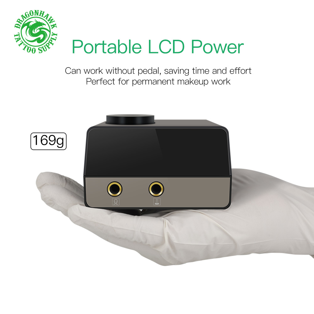 Professional Tattoo Power Mini Dragonhawk Portable LCD Power Dual Mode Switch Tattoo Pen Power Supply