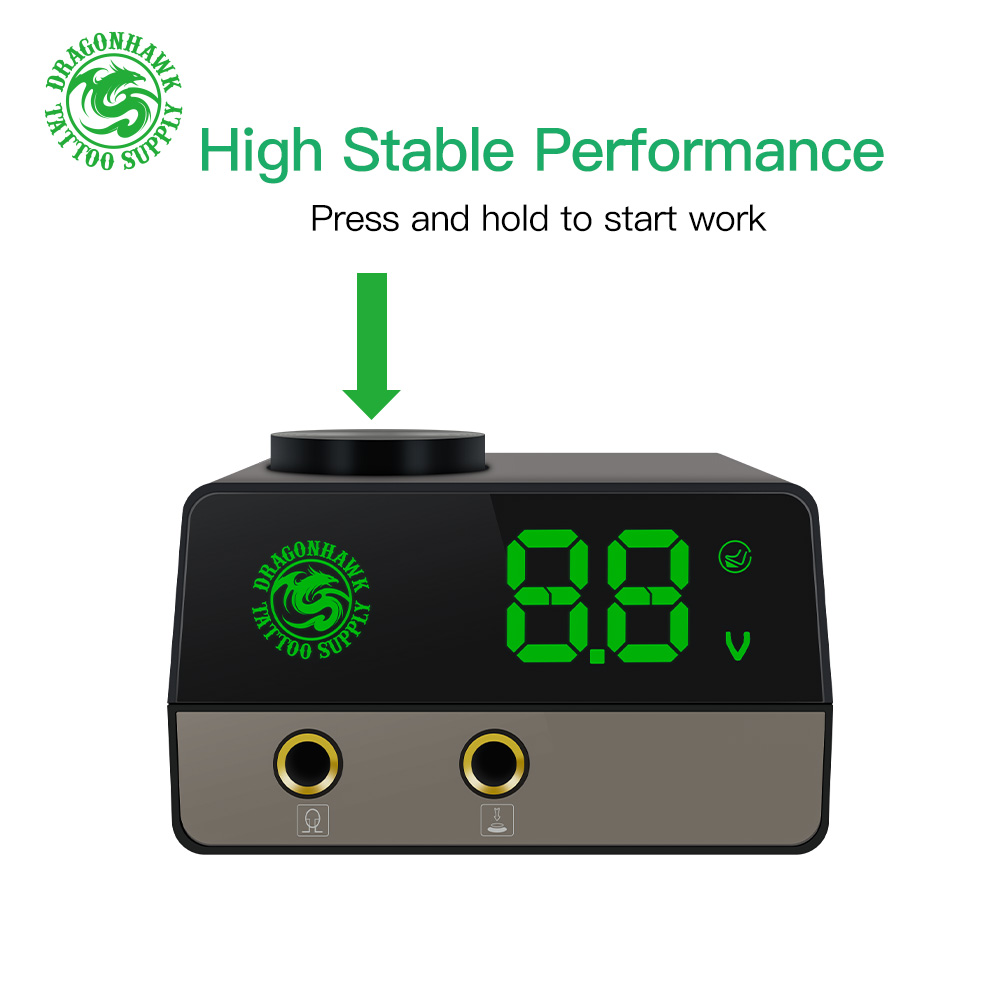 Professional Tattoo Power Mini Dragonhawk Portable LCD Power Dual Mode Switch Tattoo Pen Power Supply