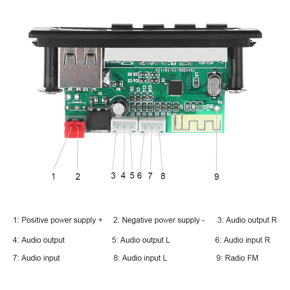 Car Audio USB TF FM Radio Module Wireless Bluetooth 5V 12V MP3 WMA Decoder Board MP3 Player with Remote Control For Car