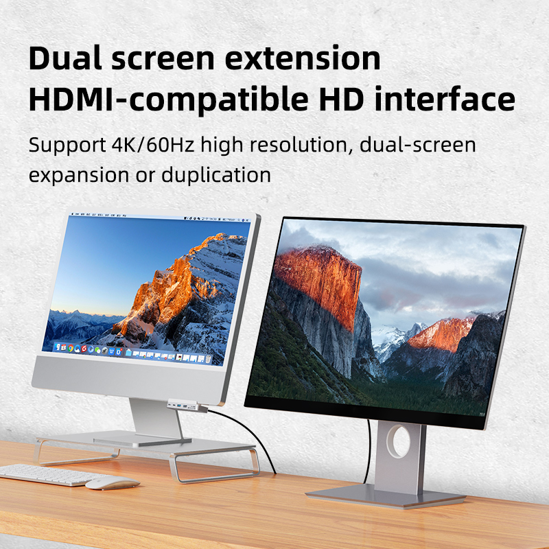 USB C Clamp Hub Type-c for 2021 iMac with USB C USB 3.0 Micro/SD Card Reader 4K HD Docking Station iMac Accessories