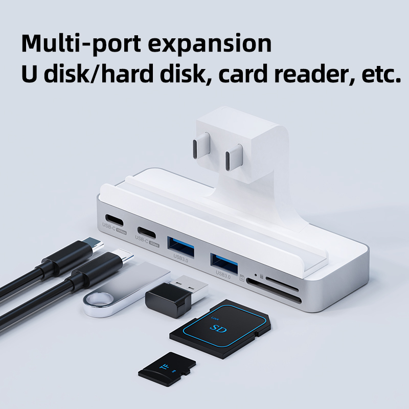 USB C Clamp Hub Type-c for 2021 iMac with USB C USB 3.0 Micro/SD Card Reader 4K HD Docking Station iMac Accessories