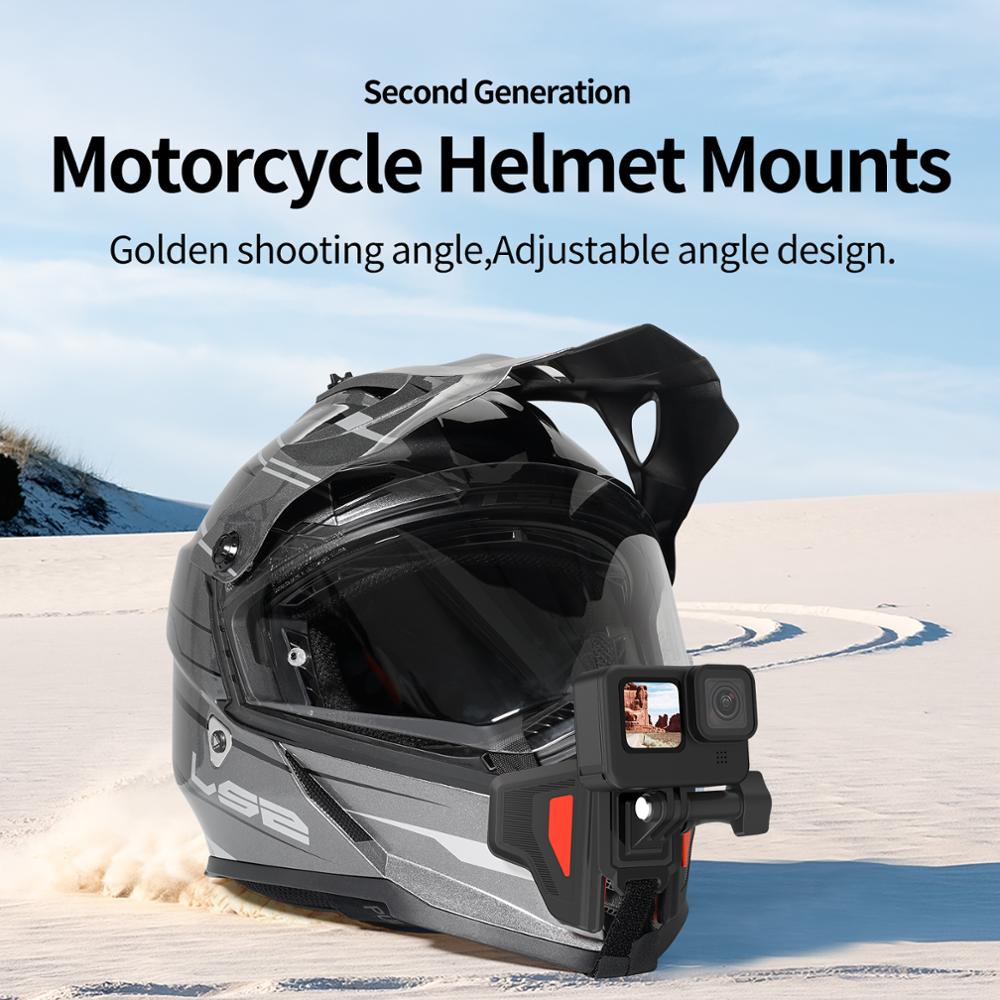Motorcycle Helmet Mount Strap Flodable Front Chin Mount for GoPro Hero 10 9 8 7 6 5 DJI Osmo Action Insta360 Accessories