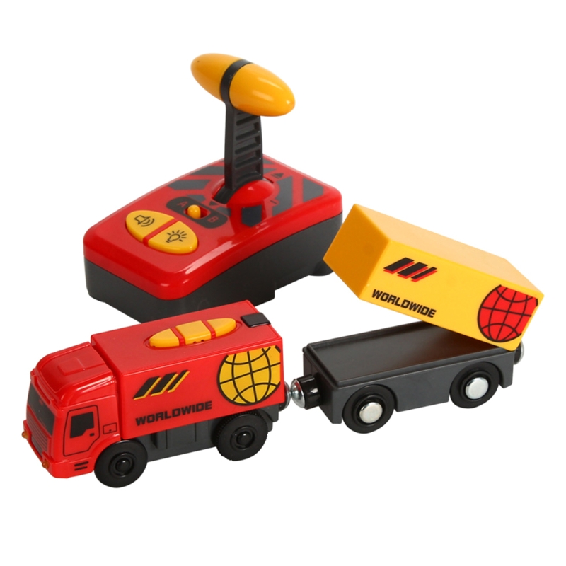 RC Electric Train Compatible Wooden Thomas Track Toys Engine Model Battery Operated Teaching Demonstration Children's Game Room