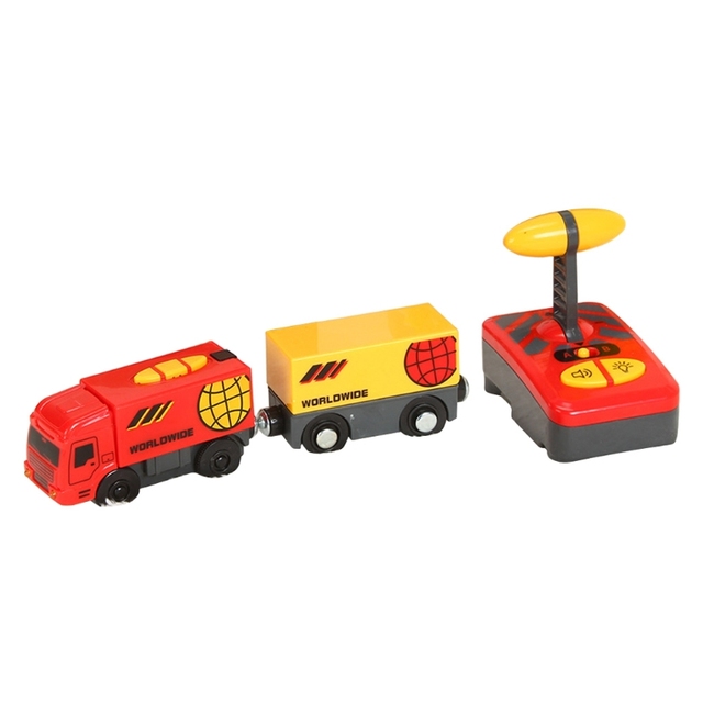 RC Electric Train Compatible Wooden Thomas Track Toys Engine Model Battery Operated Teaching Demonstration Children's Game Room