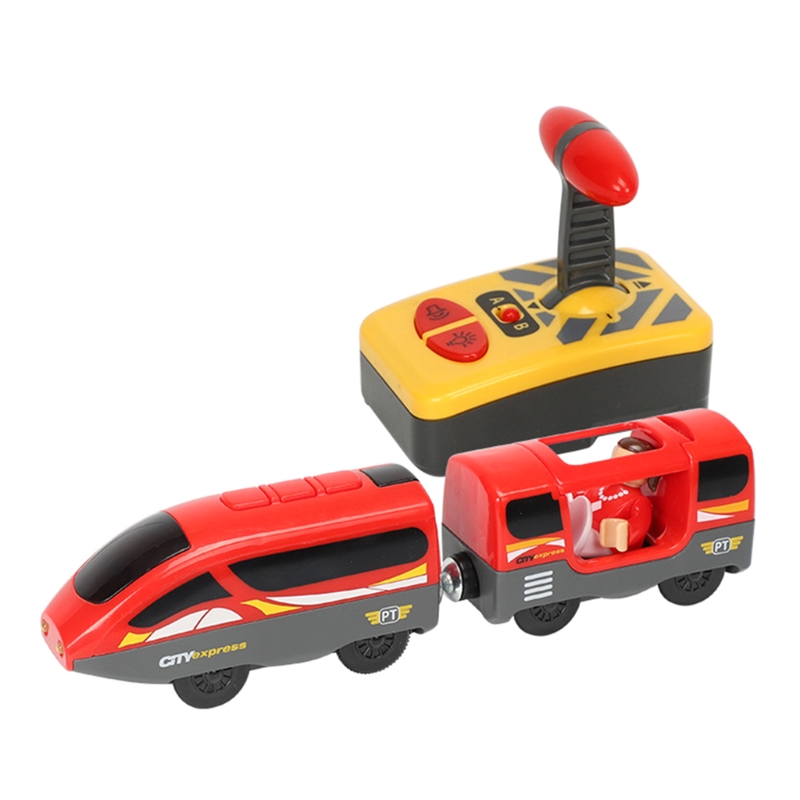 RC Electric Train Compatible Wooden Thomas Track Toys Engine Model Battery Operated Teaching Demonstration Children's Game Room