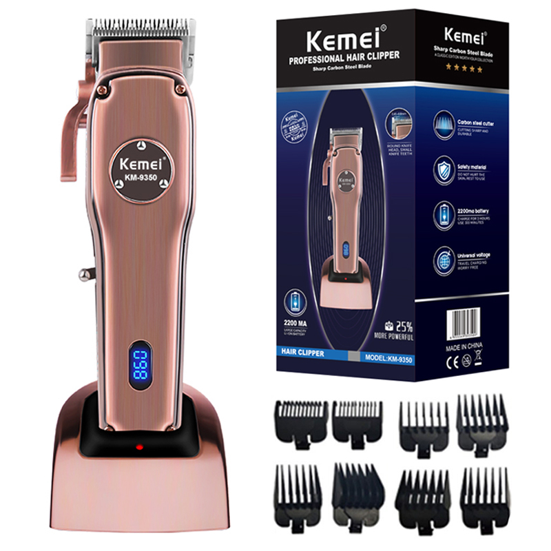 9350 rechargeable adjustable hair clipper professional hair trimmer for men electric beard hair cutter machine with base