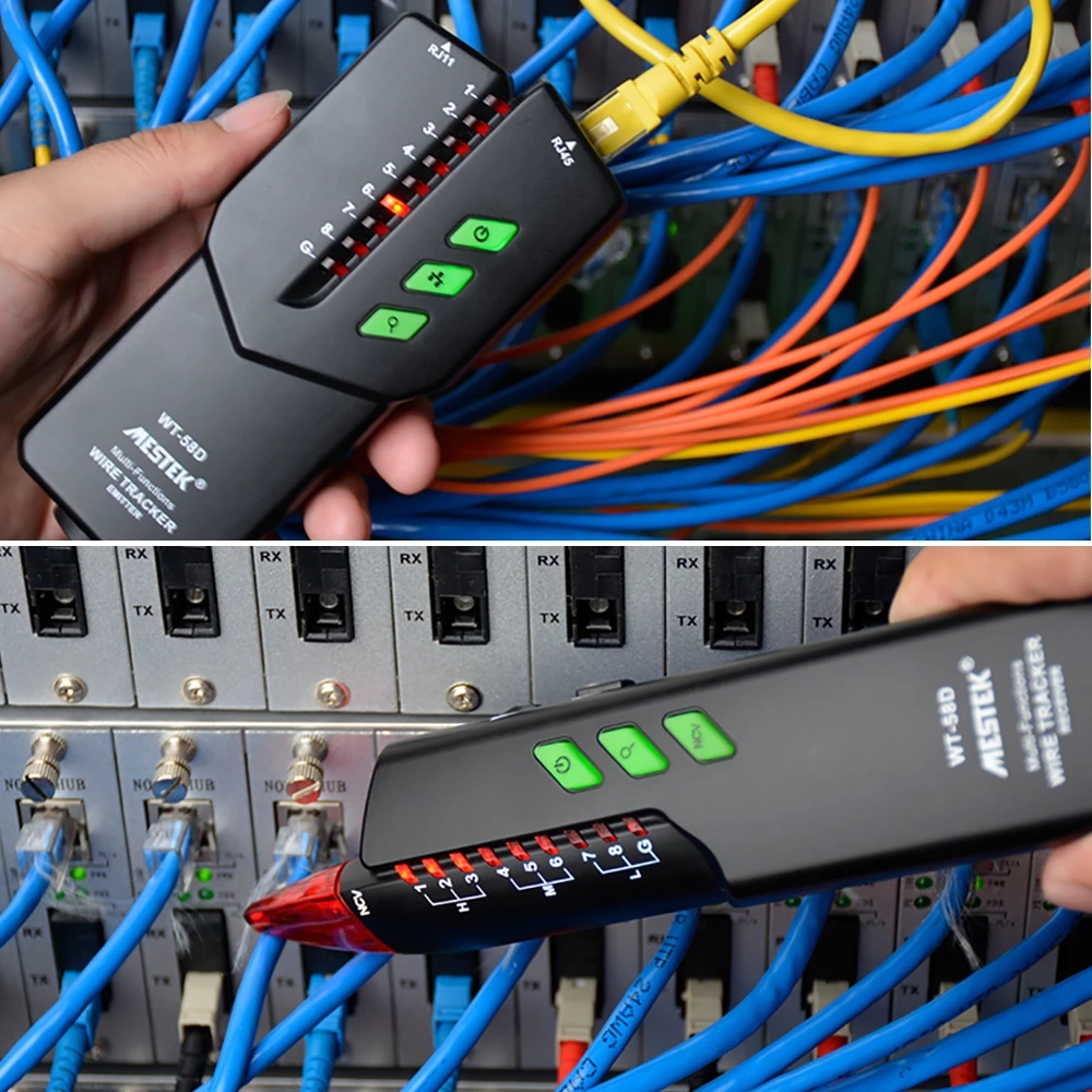 RJ11 RJ45 No Interference Telephone Wire Tracker Tracer Toner Ethernet Lan Network Cable Tester NVC Detector Line Finder