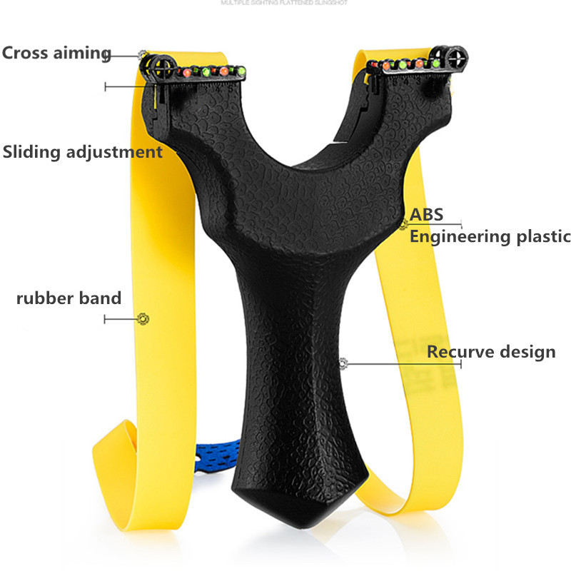 slingshot big power dyeing surface treatment using flat rubber band to accurately aim the slingshot for novices no wood