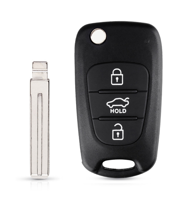 Replacement Remote Car Key Shell 3 BT Flip Folding Key Case For Kia K2 K5 Rio 3 Picanto Ceed Cerato Sportage For Hyundai