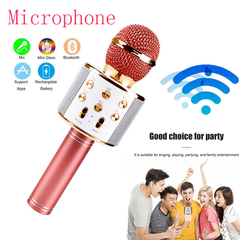 Wireless karaoke microphone Bluetooth Micro bass Karaoke Home Music Player Singing microfono Mic microphone for sing