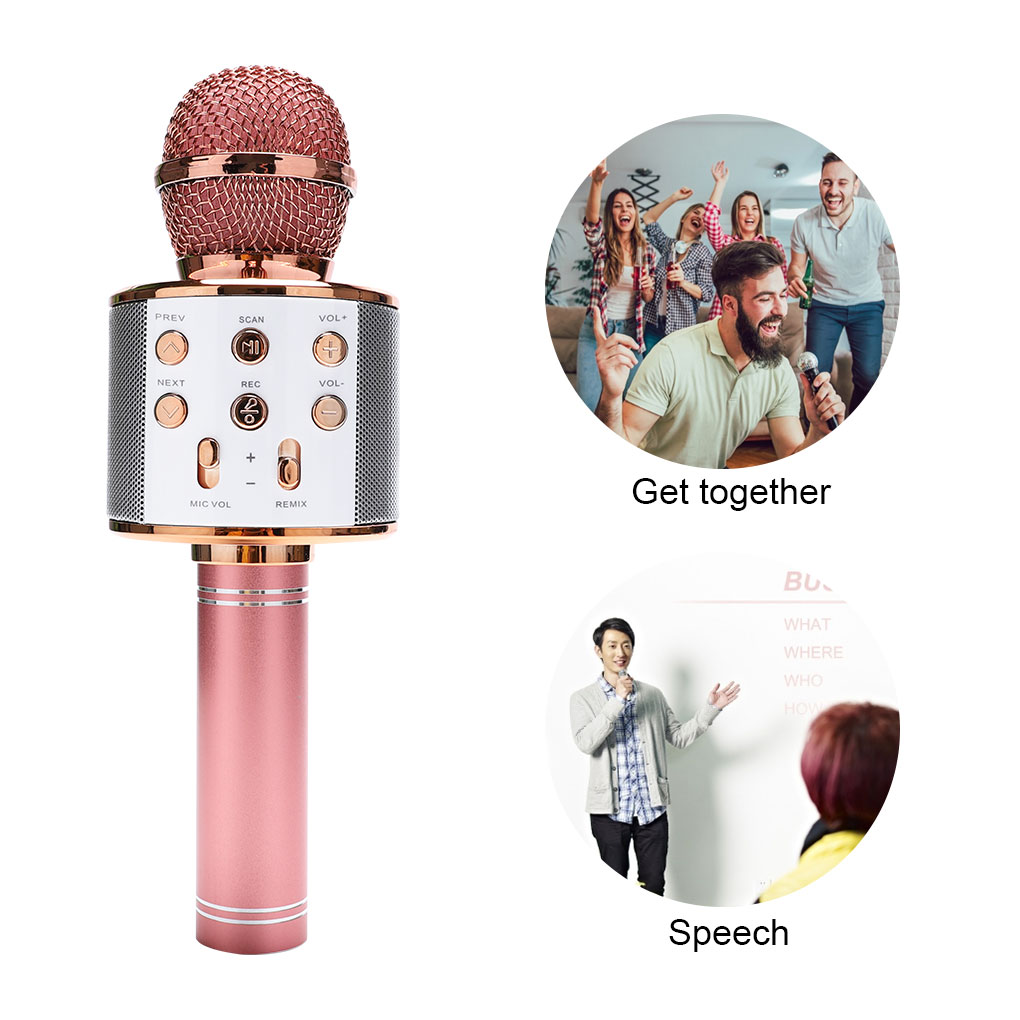 Wireless karaoke microphone Bluetooth Micro bass Karaoke Home Music Player Singing microfono Mic microphone for sing