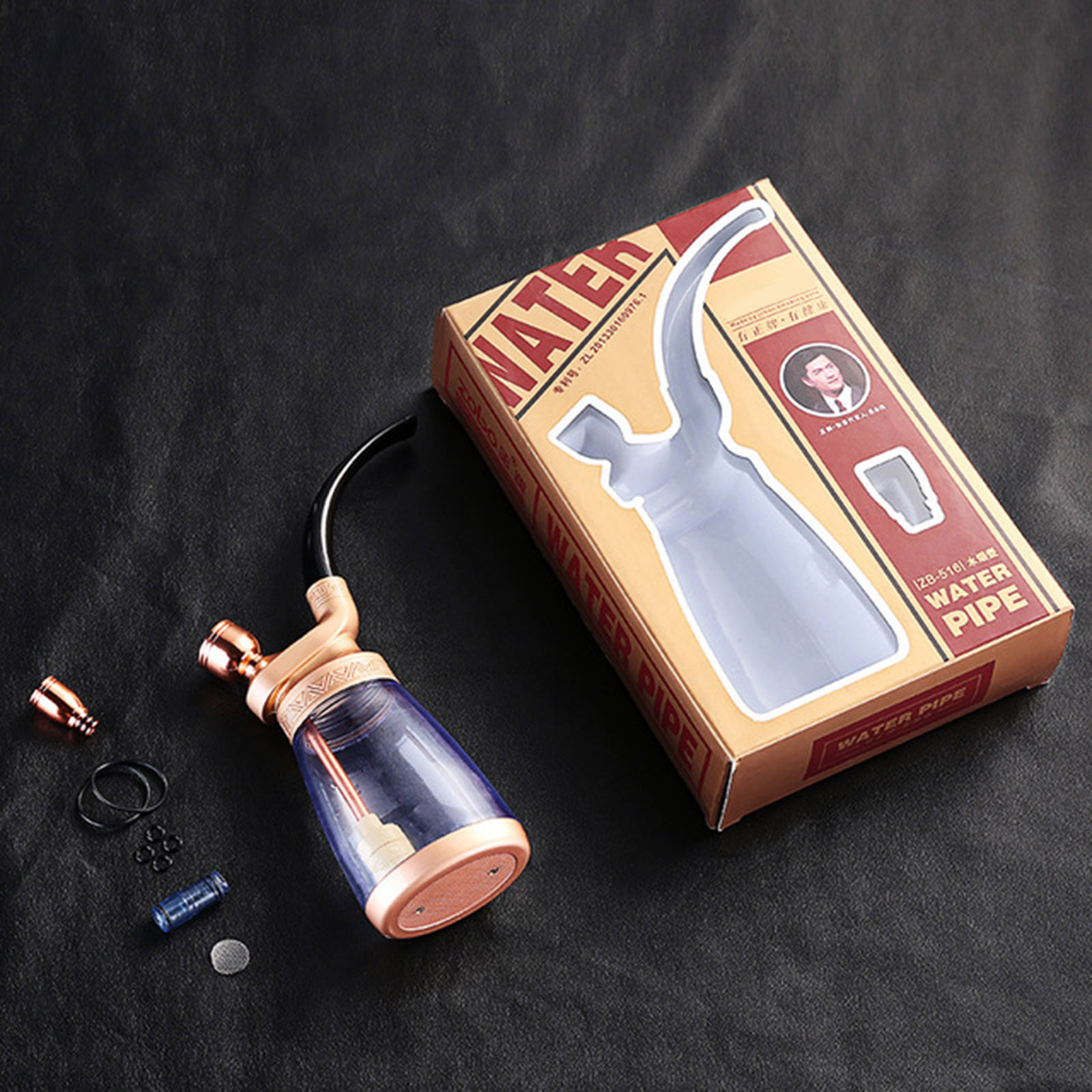 1pc Alloy Pipe Mini Hookah Water Tobacco Pipe Shisha Cigar Holder Party Mini  Size Club Hookah Smoking Pipes Kitchen Dining room appliances