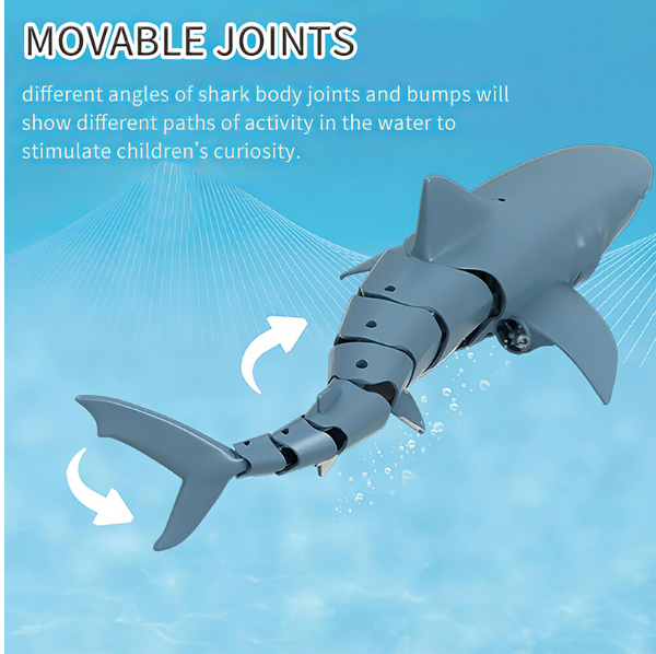 RC Shark Fish Boat 2.4G Radio Simulation Waterproof Model Electronic Remote Control Toys For Children Gift Swimming  Animal